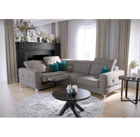 Rohová sedací souprava MALIBU , relax s funkcí spaní 185x250 cm - šedá , levá Rohová sedací souprava MALIBU , relax s funkcí spaní 185x250 cm - šedá , levá