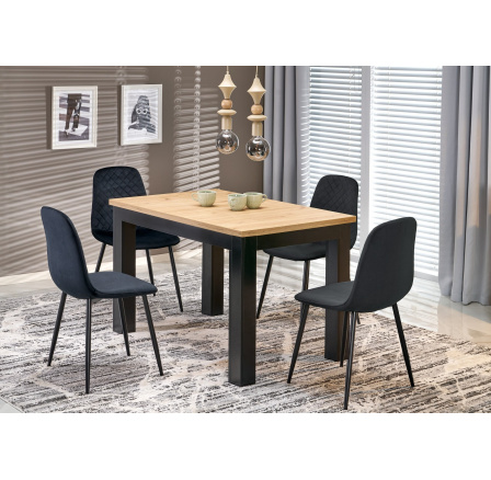 GIZMO rozkládací stůl deska - dub artisan, nohy - černé (2p=1ks)