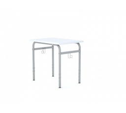Školní lavice SOBRE obdélníková 700x500, šedý rám/bílá deska velikost 4-6