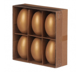 Vajíčko pravé - zlatá barva, cena za balení (6 ks)