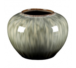 Váza keramická - zaoblená, 20 cm, šedá