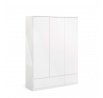 Šatní skříň SIMPLICITY 145, Bílý lesk