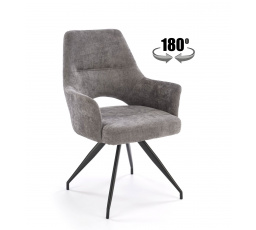 Jídelní otočná židle K542, Šedá/Černá