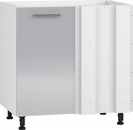 Kuchyňská rohová dolní skříňka VENTO DKN-100/82, Bílá/Světle šedá