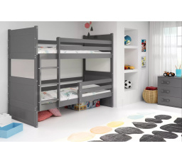 Dětská patrová postel RICO 80x160 cm, bez matrací, Grafit/Grafit