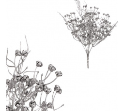 Tráva kvetoucí - umělý trs, barva stříbrná