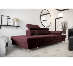Sofa GALAXY II lenoška 235 cm - bordó, levá strana