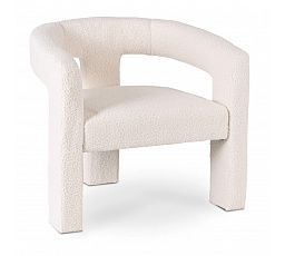 Křeslo LILLE Krémové Boucle