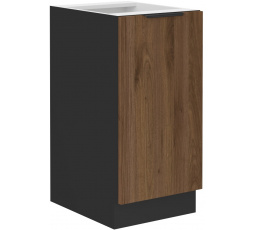 Dolní skřínka MONZA - 40 D 1F BB, Černá mat/Ořech