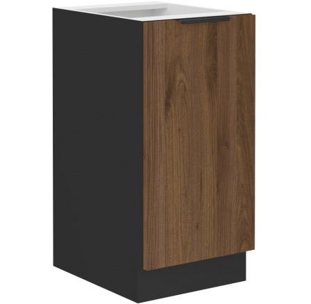 Dolní skřínka MONZA - 40 D 1F BB, Černá mat/Ořech