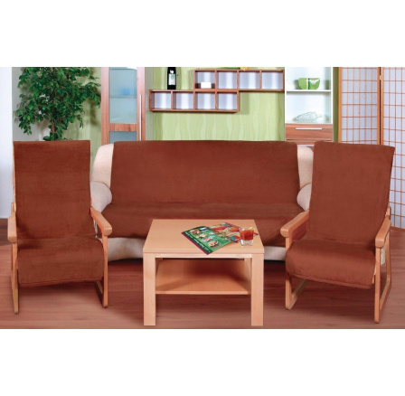 Přehoz na sedací soupravu Micro 3+1+1 hnědá