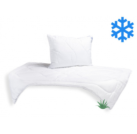 SET Přikrývka Aloe Vera 140x200cm zimní 1300g + Polštář UNICO AloeVera 70x90cm 900g