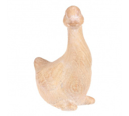 Kachna - polyresin, menší, imitace dřeva