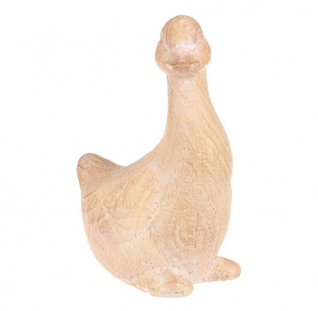 Kachna - polyresin, menší, imitace dřeva