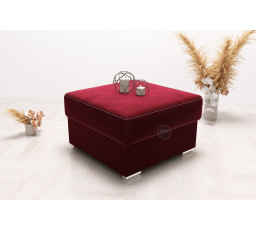 Taburet s úložným prostorem 55×55 - bordó