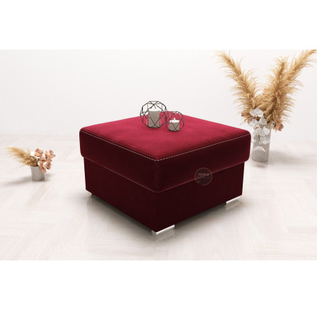 Taburet s úložným prostorem 55×55 - bordó Taburet s úložným prostorem 55×55 - bordó