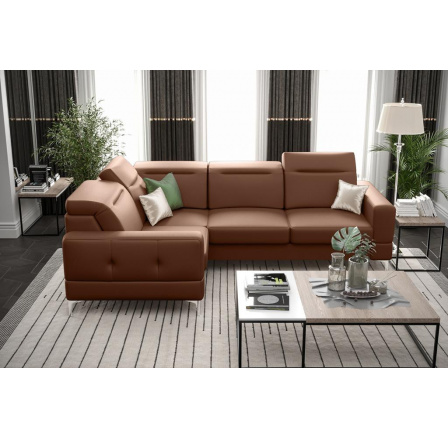 Rohová sedací souprava MALIBU přírodní kůže 250X180 cm - levá, přírodní kůže - volitelná barva Rohová sedací souprava MALIBU přírodní kůže 250X180 cm - levá, přírodní kůže - volitelná barva