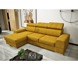 Rohová sedací souprava ROYAL MINI 260×160 - žlutá , levá