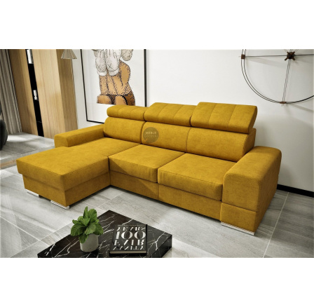 Rohová sedací souprava ROYAL MINI 260×160 - žlutá , levá Rohová sedací souprava ROYAL MINI 260×160 - žlutá , levá