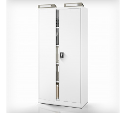 Kancelářská kovová skříň na dokumenty JAN, 900 x 1850 x 400 mm šedá