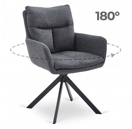 Otočná židle PAUL Tmavě šedá