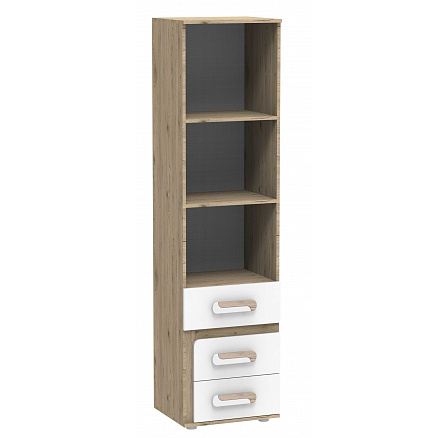 Regál APETITO 05, Dub/Bílá
