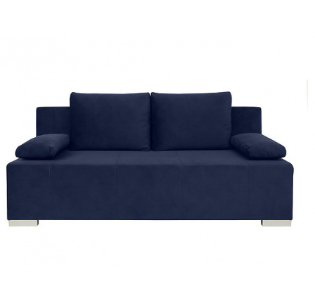 Pohovka STREET IV LUX  3DL, Loca 13 navy, prošití 2665, dřevo MT-ST 