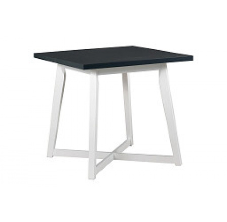 OTAVA 1 (OTTO 1) - jídelní stůl - lamino černá / nohy dřevo bílá - kolekce "DRE" (K150-Z)