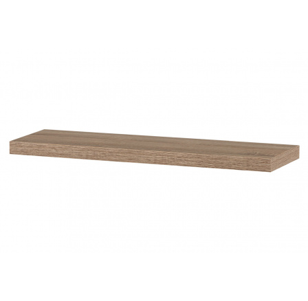 Polička nástěnná 90 cm, MDF, 3D dekor dub sonoma, baleno v ochranné fólii
