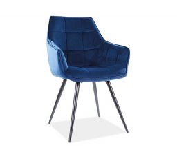 Jídelní židle  LILIA, modrý velvet Bluvel 86