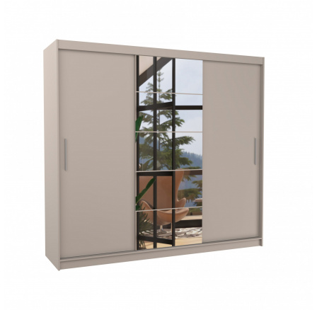 Posuvná skříň se zrcadlem ERWIN 235 Kašmír+Kašmír