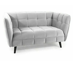 Pohovka CASTELLO 2 VELVET, Světle šedý Bluvel 03/Wenge