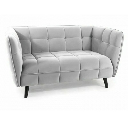 Pohovka CASTELLO 2 VELVET, Světle šedý Bluvel 03/Wenge Pohovka CASTELLO 2 VELVET, Světle šedý Bluvel 03/Wenge