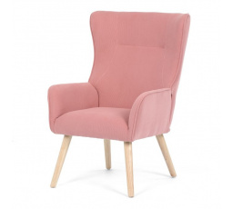 Křeslo ušák, růžová látka, AK-314 PINK2