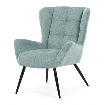 Křeslo ušák, modrá, látka, AK-H9206 BLUE2