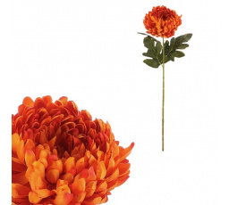 Chryzantéma - umělá řezaná květina, oranžová