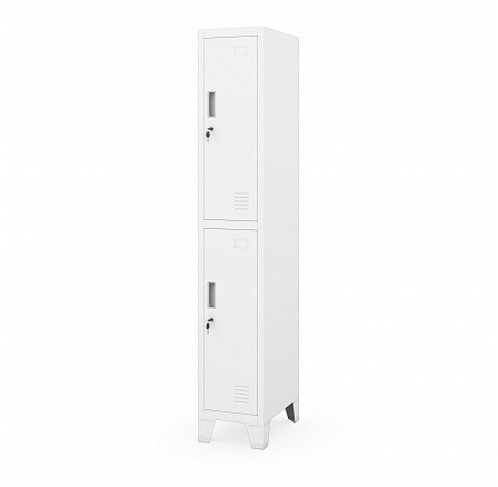 Šatní skříň pro zaměstnance bílá, 292x1720x450 mm: BARTEK 1 Plus Šatní skříň pro zaměstnance bílá, 292x1720x450 mm: BARTEK 1 Plus