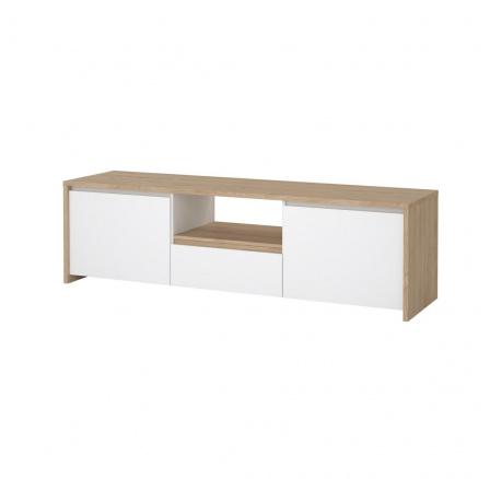 Tv komoda Nerea 315, jackson hickory/bílý lesk