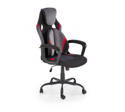 Kancelářské křeslo JENSEN, černá/jasan/červená