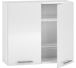 Kuchyňská horní skřínka VENTO GC-80/72, Bílá/Bílý Lesk