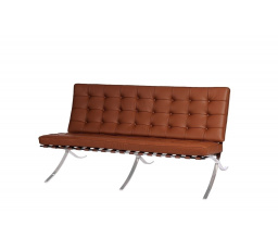 Sofa BA2 pro 2 osoby, světlá hnědá přírodní kůže
