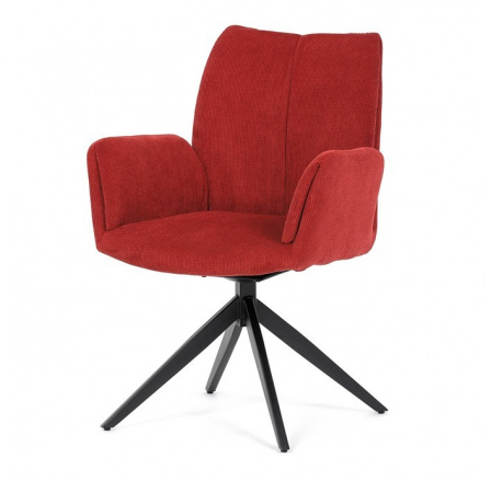 Jídelní židle, červená, látka, HC-993 RED2