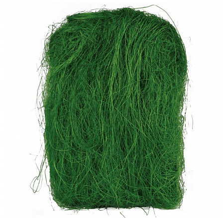 Sisálové vlákno - balení 50 g, barva tmavě zelená Sisálové vlákno - balení 50 g, barva tmavě zelená