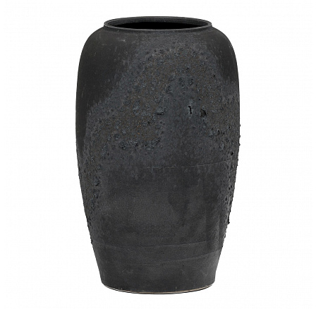 Váza keramická - výška 70 cm, tmavě šedá