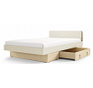 Postel včetně roštu SALERNO SA-19, 120x200 cm, Macadamia/Dub Mavelie