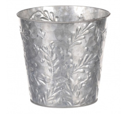 Obal kovový - vzor jmelí, barva stříbrná