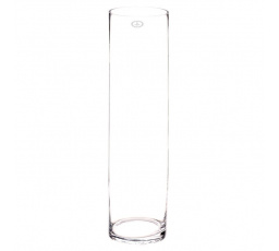 Váza skleněná - tvar válec, výška 60 cm, čirá