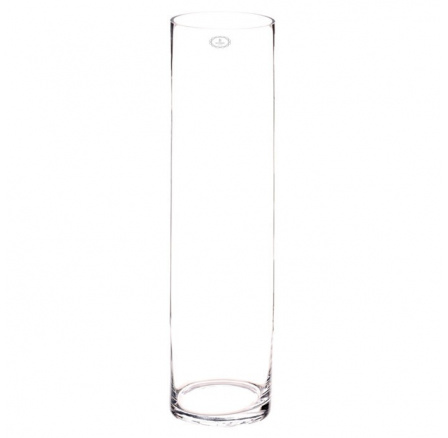 Váza skleněná - tvar válec, výška 60 cm, čirá Váza skleněná - tvar válec, výška 60 cm, čirá