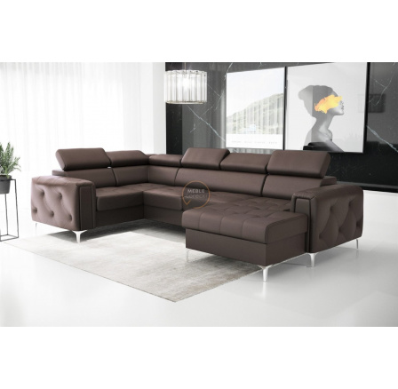 Rohová sedací souprava ORION MAX III s funkcí spaní 165x320x185 cm přírodní kůže - přírodní kůže - volitelná barva, Levá strana Rohová sedací souprava ORION MAX III s funkcí spaní 165x320x185 cm přírodní kůže - přírodní kůže - volitelná barva, Levá strana