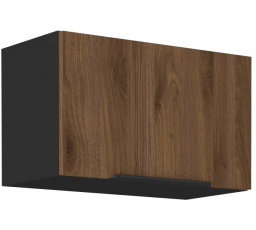 Horní skřínka MONZA - 60 GU-36 1F, Černá mat/Ořech